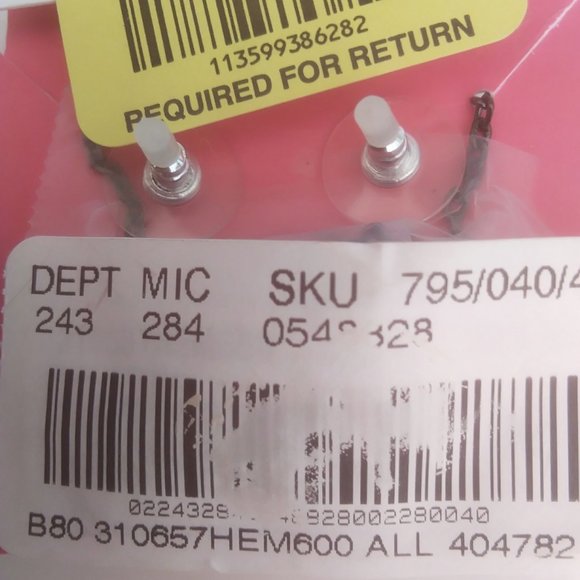 Betsey Johnson New Red Lips with Fangs & Bat ER - Picture 4 of 4